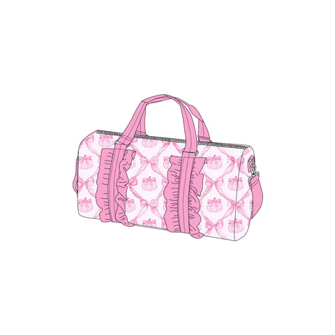 Preorder BA0312 Pumpkin Bows Pink Duffle Bag