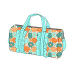 Preorder BA0313 Pumpkin Flower Green Duffle Bag