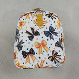 BA0314 Halloween Bows Orange Duffle Bag