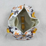 BA0314 Halloween Bows Orange Duffle Bag