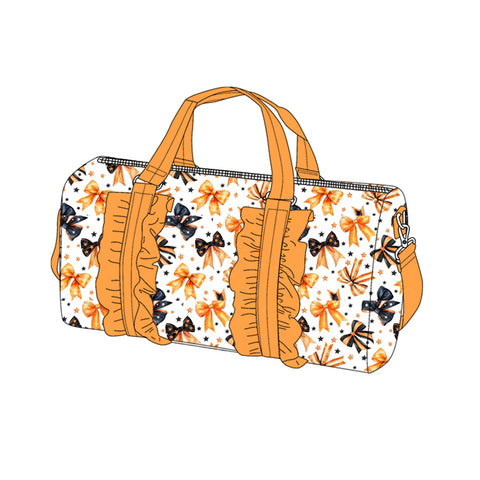 Preorder BA0314 Halloween Bows Orange Duffle Bag
