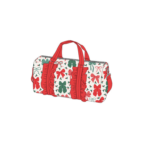 Preorder BA0315 Christmas Bows Red Duffle Bag
