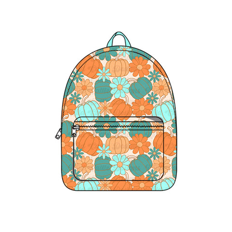 Preorder BA0316 Pumpkin Bows Green Kids Backpack Bag
