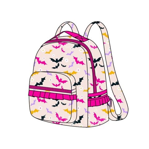 Preorder BA0318 Halloween Bats Pink Kids Backpack Bag