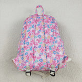 BA0319 Leopard Colorful Pink Kids Backpack Bag