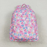 BA0319 Leopard Colorful Pink Kids Backpack Bag