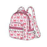 Preorder BA0325 Coquette Bows Flower Pink Kids Backpack Bag