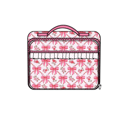 Preorder BA0326 Coquette Bows Flower Pink Lunch Box Bag