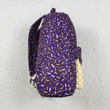 BA0327 Summer Ice Cream Purple Kids Backpack Bag