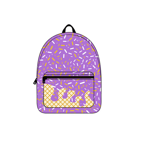 Preorder BA0327 Summer Ice Cream Purple Kids Backpack Bag