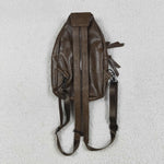 US Warehouse BA0331 Women's Bohemian Crossbody Bag Trendy Leather Sling Bag