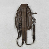 US Warehouse BA0331 Women's Bohemian Crossbody Bag Trendy Leather Sling Bag