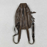 US Warehouse BA0331 Women's Bohemian Crossbody Bag Trendy Leather Sling Bag