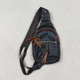 US Warehouse BA0332 Women's Bohemian Crossbody Bag Trendy Leather Sling Bag