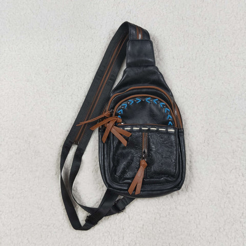 US Warehouse BA0332 Women's Bohemian Crossbody Bag Trendy Leather Sling Bag