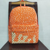 BA0339 Ice Cream Drip Sprinkles Orange Kids Backpack Bag