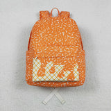 BA0339 Ice Cream Drip Sprinkles Orange Kids Backpack Bag