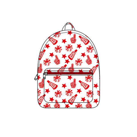 Preorder BA0348 Cheer Game Day Go Team Red Kids Backpack Bag