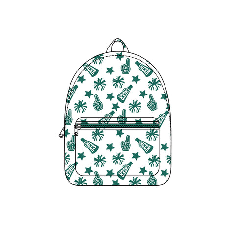 Preorder BA0350 Cheer Game Day Go Team Green Kids Backpack Bag