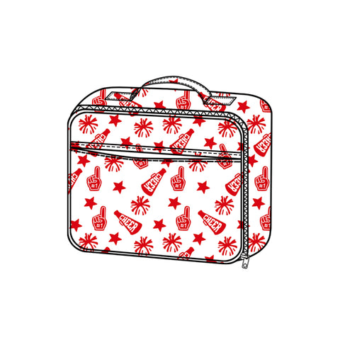 Preorder BA0356 Cheer Game Day Go Team Red Lunch Box Bag