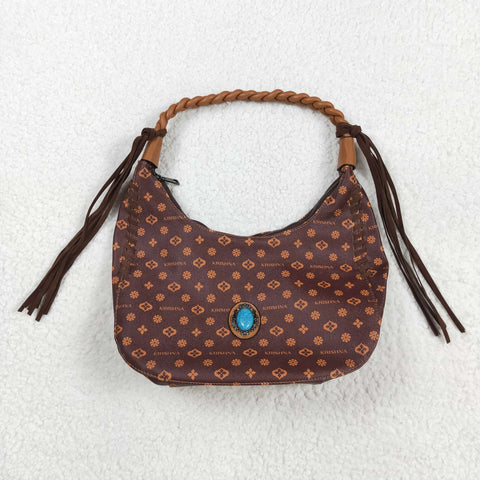 US Warehouse BA0373 Women's Western Turquoise Bag Leather Handbag