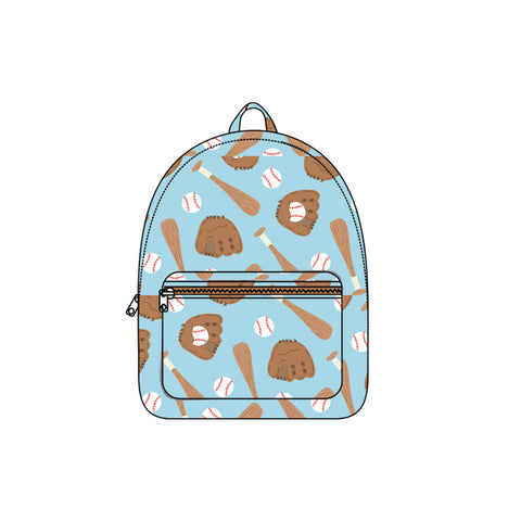 Preorder BA0377 Baseball Blue Kids Backpack Bag