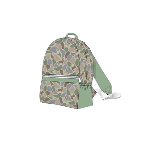 Preorder BA0383 Hunting Camo Green Kids Backpack Bag
