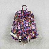 BA0386 Cartoon Purple Kids Backpack Bag