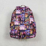 BA0386 Cartoon Purple Kids Backpack Bag