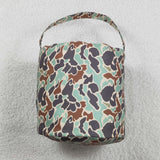 BA0387 Easter Rabbit Camo Basket Handbag Bag