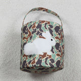 BA0387 Easter Rabbit Camo Basket Handbag Bag