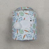 BA0468 Embroidery Easter Rabbit Eggs Carrots Basket Handbag Bag
