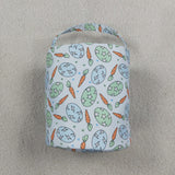 BA0468 Embroidery Easter Rabbit Eggs Carrots Basket Handbag Bag