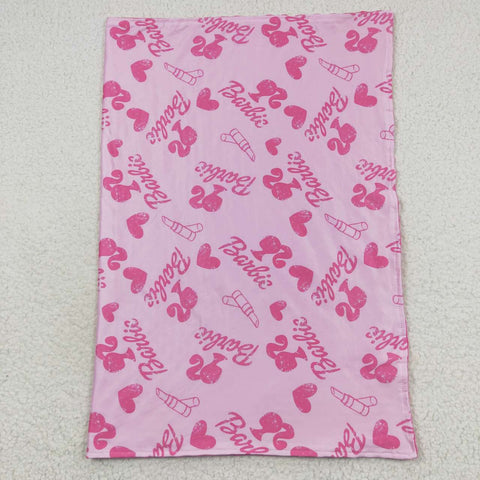 BL0039 Fashion Pink Barbie Newborn Baby Blanket
