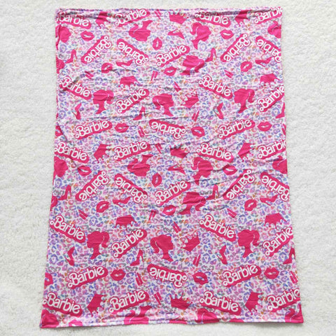 BL0053 Fashion Pink Leopard Newborn Baby Blanket
