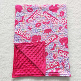 BL0053 Fashion Pink Leopard Newborn Baby Blanket