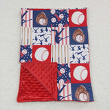 BL0063 Baseball Newborn Baby Blanket