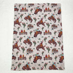 BL0069 Western Cowboy Newborn Baby Blanket