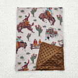 BL0069 Western Cowboy Newborn Baby Blanket