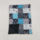 BL0074 Western Wild And Free Newborn Baby Blanket