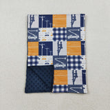 BL0075 Lineman Navy Blue Baby Blanket