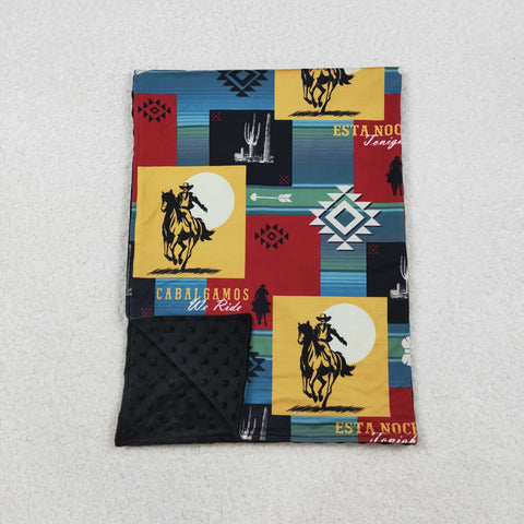 BL0078 Western Cowboy Newborn Baby Blanket