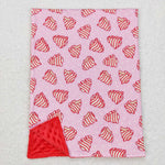 BL0089 Christmas Tree Cake Pink Newborn Baby Blanket