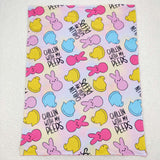 BL0093 Easter Bunny Peeps Pink Newborn Baby Blanket