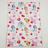 BL0116 Valentine's Day Cartoon Love Newborn Baby Blanket