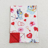 BL0116 Valentine's Day Cartoon Love Newborn Baby Blanket