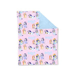 BL0130 Cartoon Blue Dog Baby Blanket