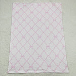 Preorder Restocking BL0132 Tie Bow Pink Baby Blanket