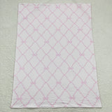 Preorder Restocking BL0132 Tie Bow Pink Baby Blanket