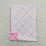 Preorder Restocking BL0132 Tie Bow Pink Baby Blanket